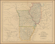 States of Illinois, Missouri and Arkansas By Henry Darwin Rogers  &  Alexander Keith Johnston