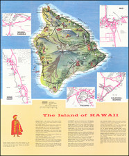 Hawaii, Hawaii and Pictorial Maps Map By Hawaii Visitors Bureau