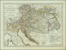 Austria, Ukraine, Hungary, Romania, Czech Republic & Slovakia and Croatia & Slovenia Map By Tranquillo Mollo