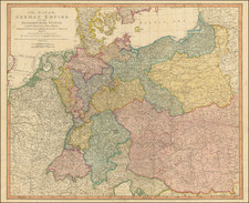 [ Holy Roman Empire ]  A New Map of the German Empire, and the Neighbouring States with their Principal Post Roads, Originally Published by the Royal Academy of Berlin . . . 1788 By William Faden
