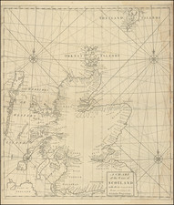 Scotland Map By John Senex / Edmond Halley / Nathaniel Cutler