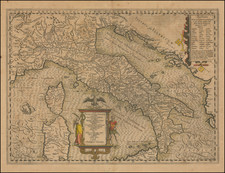 Italy Map By Jodocus Hondius