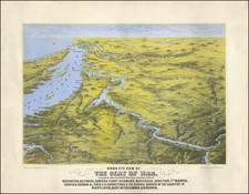 Mid-Atlantic, Washington, D.C., Maryland, Delaware, Southeast, Virginia and Civil War Map By Louis Prang
