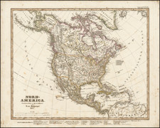 Nord-America.  Entworfen u. gezeichnet von F. von Stulpnagel.  1853 By Adolf Stieler