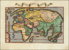 (World) Tabu. Nova Orbis [New Map of the World] By Lorenz Fries