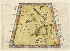  [Central Asia] Tabula VIII Asiae    (Title on Verso) By Lorenz Fries