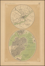 Philadelphia and Boston Map By Henry Darwin Rogers  &  Alexander Keith Johnston