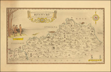 An Historical and Geographical Map of the State of Kentucky "The Dark And Bloody Ground" By Karl Smith