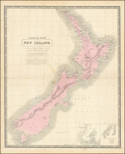 New Zealand Map By Keith Johnston