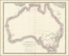 Australia Map By W. & A.K. Johnston