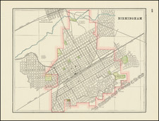 Alabama Map By George F. Cram