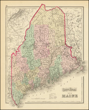 Maine Map By O.W. Gray