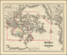 Gray's Map of Oceanica 1873 By O.W. Gray