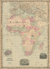 Africa Map By Alvin Jewett Johnson  &  Ross C. Browning