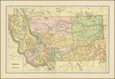 Montana Map By George F. Cram