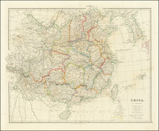 China and Korea Map By John Arrowsmith