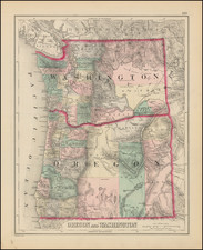 Oregon and Washington Map By OW Gray