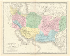 Middle East and Persia & Iraq Map By W. & A.K. Johnston