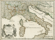 Italy and Balearic Islands Map By Nicolas Sanson