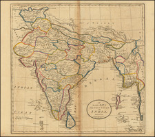 India Map By Mathew Carey