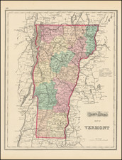 Gray's Atlas Map of Vermont By O.W. Gray