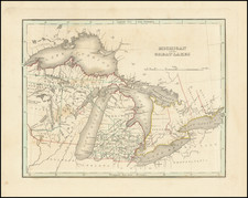 Midwest, Michigan, Wisconsin and Canada Map By Thomas Gamaliel Bradford