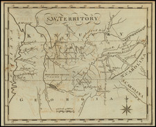 Alabama, Mississippi, Kentucky, Tennessee and Georgia Map By Joseph Scott