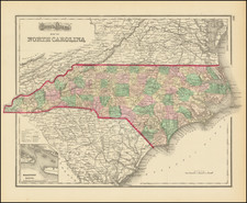 North Carolina Map By O.W. Gray