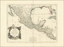 Carte du Mexique et de la Nouvelle Espagne Contenant Le Partie Australe de L'Amerique Septentle. . . . 1779 By Paolo Santini / Giovanni Antonio Remondini