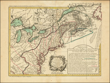 United States, Canada and Eastern Canada Map By N. J. B. de Poilly