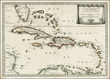 Caribbean Map By Nicolas Sanson