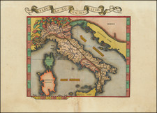Tabula Nova Italiae [New Map of Italy] By Lorenz Fries