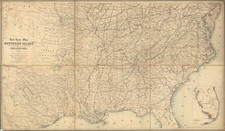 United States, South, Southeast, Texas, Midwest, Plains and Southwest Map By P.S. Duval