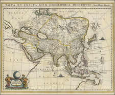 Asia and Australia Map By Hugo Allard