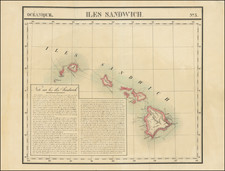 Hawaii and Hawaii Map By Philippe Marie Vandermaelen