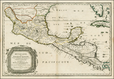 Mexico, Caribbean and Central America Map By Nicolas Sanson