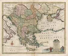 Europe, Balkans, Mediterranean, Balearic Islands and Greece Map By Emanuel Bowen