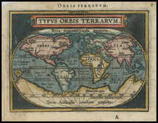 World and World Map By Abraham Ortelius / Johannes Baptista Vrients