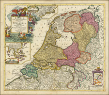 New England, Netherlands and Southeast Asia Map By Johann Baptist Homann