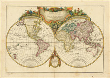 [ World ]   Mappe-Monde ou Description Du Globe Terrestre . . . 1782 By Jean Janvier