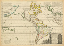 Australia & Oceania, Pacific, Oceania, California as an Island and America Map By Nicolas Sanson