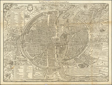 Paris and Île-de-France Map By Francois De Belleforest