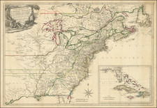 United States, New England, Mid-Atlantic, South, Southeast, Midwest and American Revolution Map By Jacques Esnauts  &  Michel Rapilly