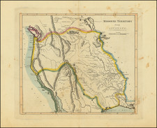 Texas, Plains, Missouri, Southwest, Rocky Mountains, Pacific Northwest and California Map By Mathew Carey