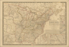 (United States) Nouvelle Carte générale des États-Unis, du Haut et Bas-Canada, de la Nouvle. Ecosse, du Nouvau. Brunswick, de Terre Neuve &a. By Adrien-Hubert Brué