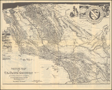 Motor Map Of The Pacific-Southwest Issued by Los Angeles - First National Trust & Savings Bank First Securities Company By Pacific-Southwest Trust & Savings Bank