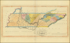 Tennessee Map By Mathew Carey