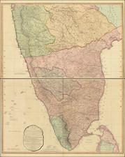 A Map of the Peninsula of India from the 19th Degree North Latitude to Cape Comorin, MDCCXCII By William Faden