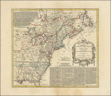 America Septentrionalis a Domino d'Anville in Galliis edita nunc in Anglia Coloniis in Interiorem Virginiam….1756 By Homann Heirs