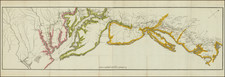 New England, Connecticut, Massachusetts, New York State, Mid-Atlantic, New Jersey, Pennsylvania, Delaware, Southeast, Virginia, North Carolina and American Revolution Map By Henri Soules